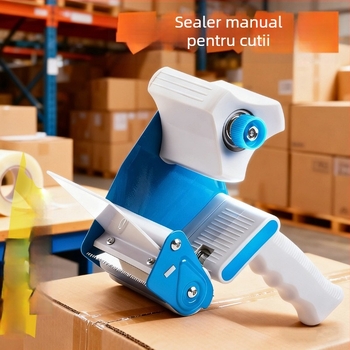 Sealer portabil pentru cutii cu corp ABS+ metal, model 15008/15018, lățimea benzii până la 60 mm, diametrul axului benzii 76 mm, greutate netă 471–560 g