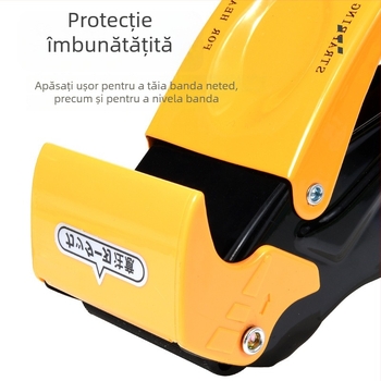 Dispozitiv manual de sigilat și tăiere a benzii, construcție metalică, model Fxj 9050-1, Meishubao, pentru bandă cu lățimea până la 4 mm