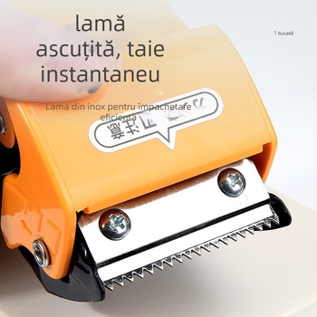 Dispozitiv manual de sigilat și tăiere a benzii, construcție metalică, model Fxj 9050-1, Meishubao, pentru bandă cu lățimea până la 4 mm