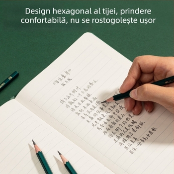 Deli 58104 creioane pentru elevi HB/2B pentru scriere, examene, schițe și desen, pachet de 10 bucăți