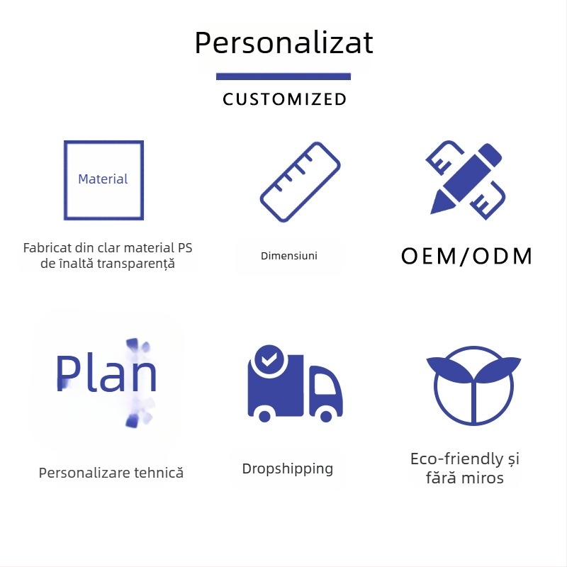 Recipient pentru pixuri Keji – material PS, model K-075, personalizare disponibilă, fără siglă imprimată