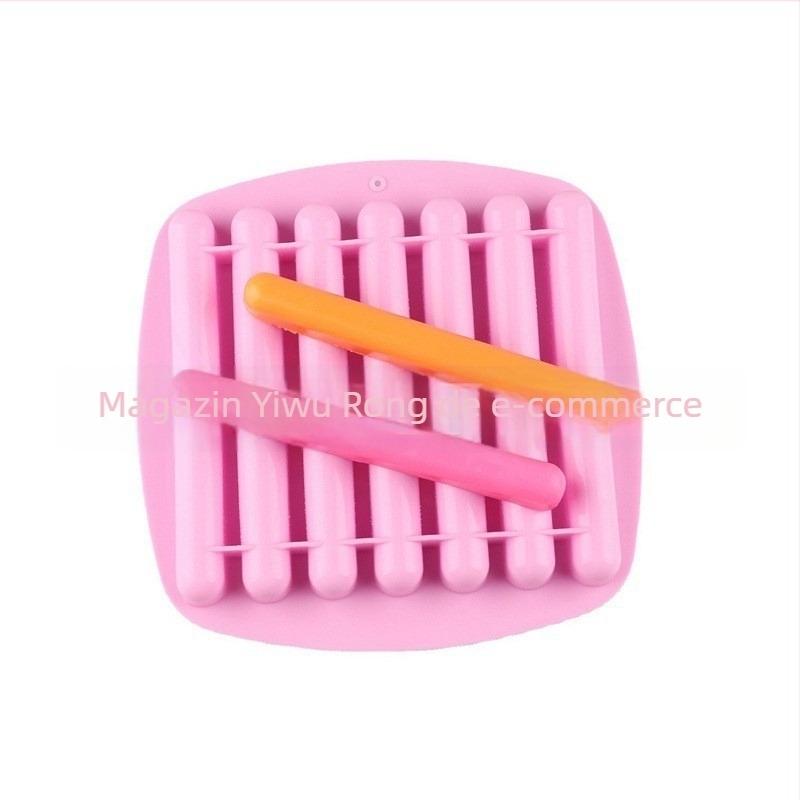 Set forme din silicon pentru prăjituri, 7 piese – benzi lungi, formă neregulată, matriță cilindrică pentru budincă și ciocolată