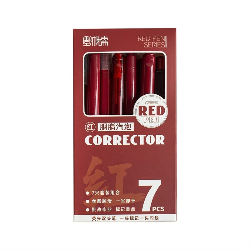 Set pixuri gel ST, 7 bucăți, cu vârf retractabil, cutie cadou