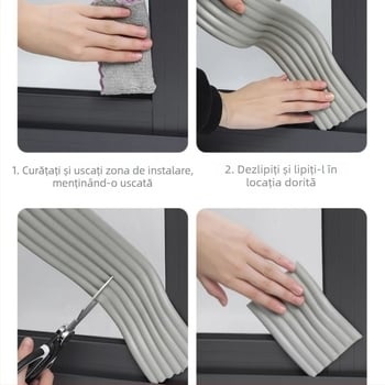 Bandă de etanșare pentru ferestre - Rezistentă la vânt, Model Ytfzt, Brand Friendly, Pentru ferestre, Stil modern simplu