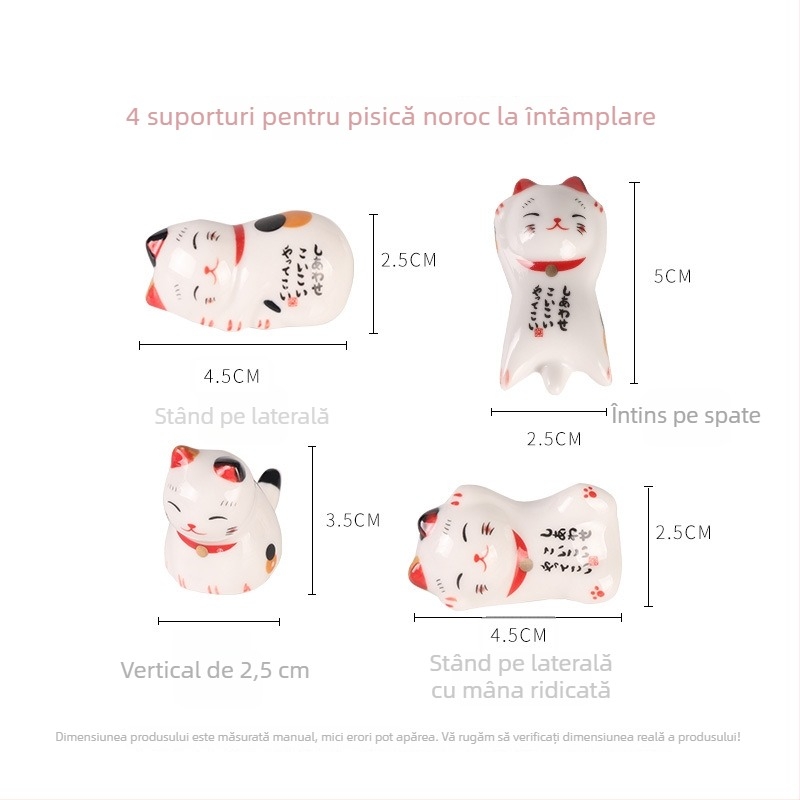 Suport ceramic pentru pensule cu modele de animale pentru caligrafie, model KTBG-07