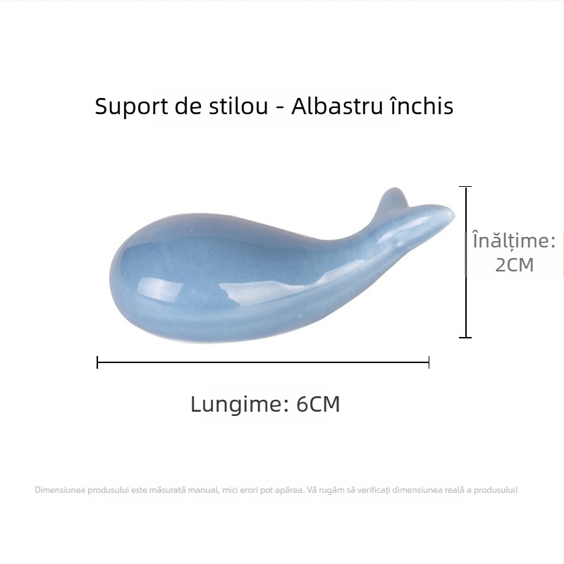 Suport ceramic pentru pensule cu modele de animale pentru caligrafie, model KTBG-07