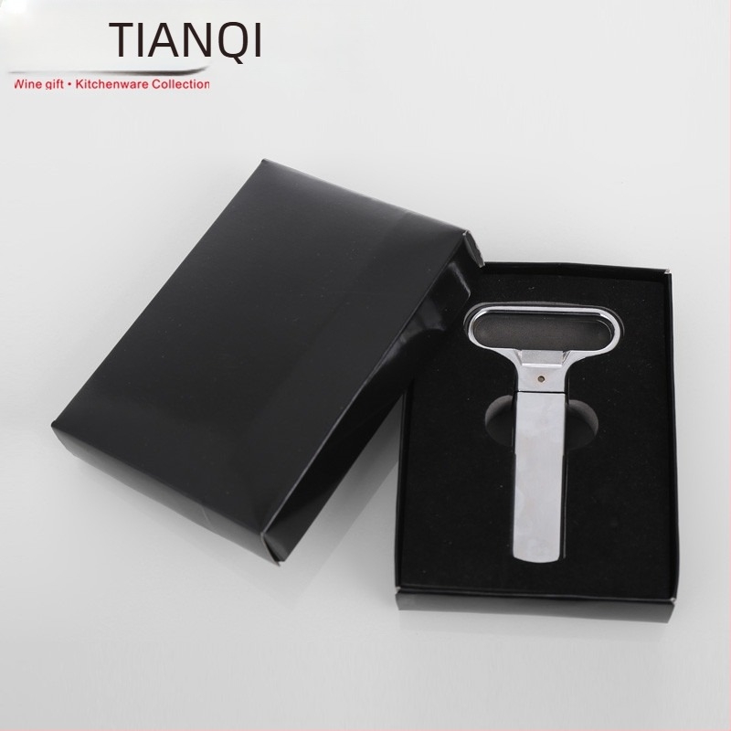 Deschizător de vin portabil cu ac din oțel pentru dopuri, stil vintage, ambalaj individual