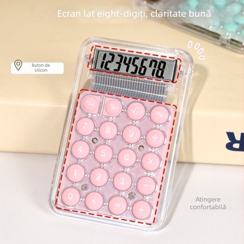 Calculator de buzunar aritmetik, afișaj de 8 cifre, carcasă din plastic, model Jx0099, baterie cu buton