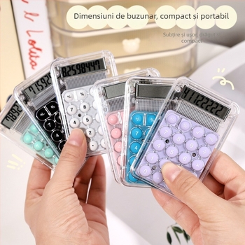 Calculator de buzunar aritmetik, afișaj de 8 cifre, carcasă din plastic, model Jx0099, baterie cu buton