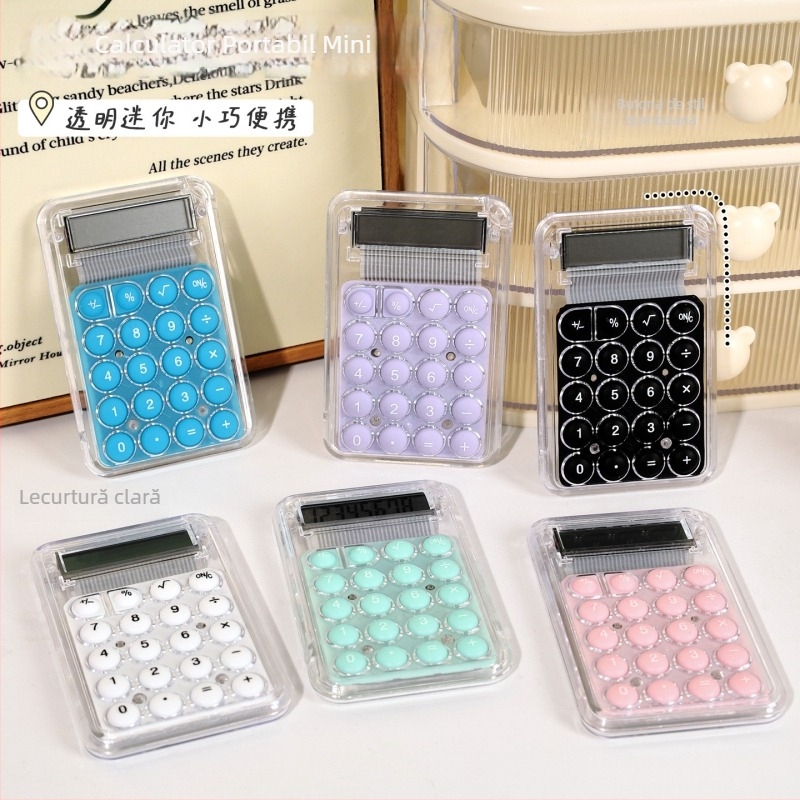 Calculator de buzunar aritmetik, afișaj de 8 cifre, carcasă din plastic, model Jx0099, baterie cu buton