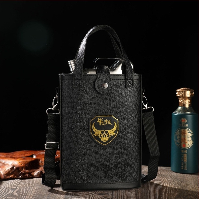 Flacon din oțel inoxidabil 316 portabil, stil retro lux, capacitate 3/5/7 jin, imprimare logo disponibilă