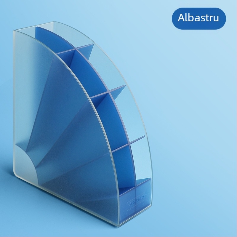 Suport pentru pixuri cu inserție înclinată, design nordic minimalist și transparent, material PP, formă pătrată, model CY7040, 639433889945