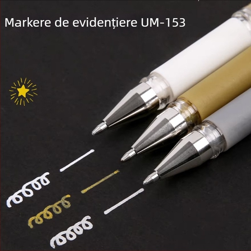 Pix stilou pentru desen cu vârf bullet, corp din plastic, capac, ambalare în cutie UM-153