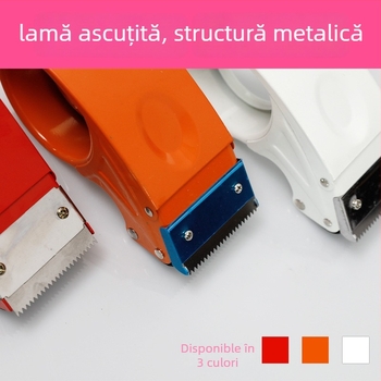 Taieră rezistentă de bandă pentru sigilarea cutiilor – corp din oțel, model Metal Cutter, lățime bandă până la 75 mm, diametrul arborelui 130 mm, greutate netă 180 g, pentru sigilare și ambalare