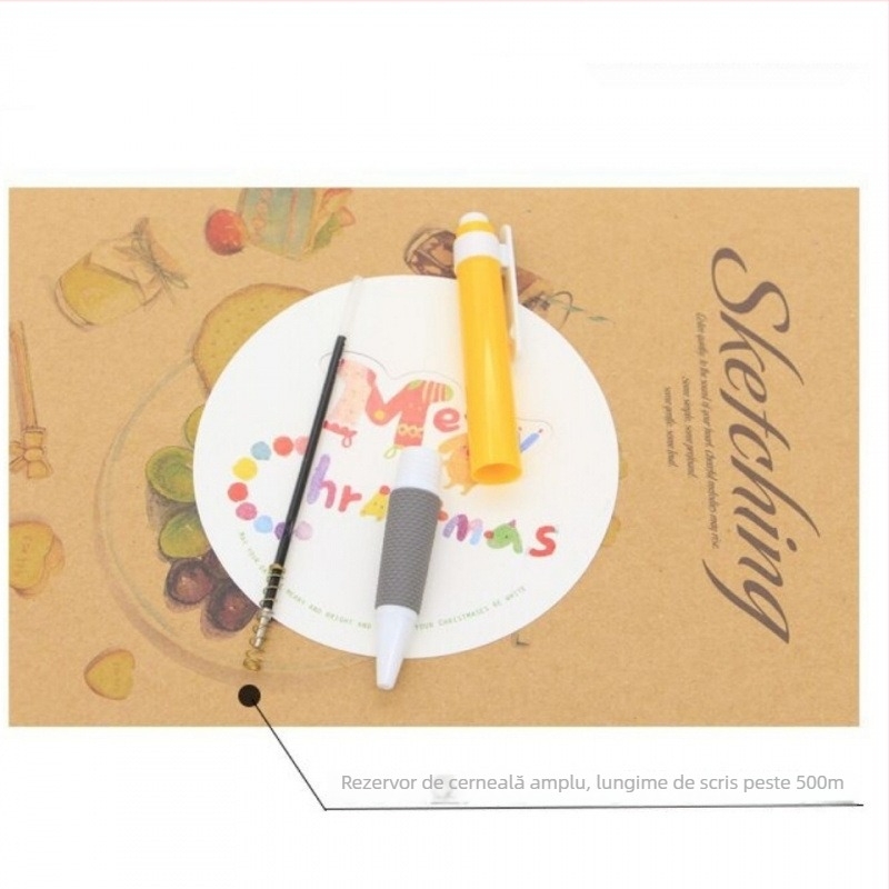 Pix cu mecanism push, pentru examene și semnături — reîncărcare inclusă