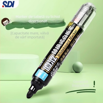 Marker pentru tablă Hand Brand S510 cu cerneală lichidă de înaltă capacitate, grosime linie 2.0–2.5 mm, pentru birou și învățământ, 12 bucăți în cutie