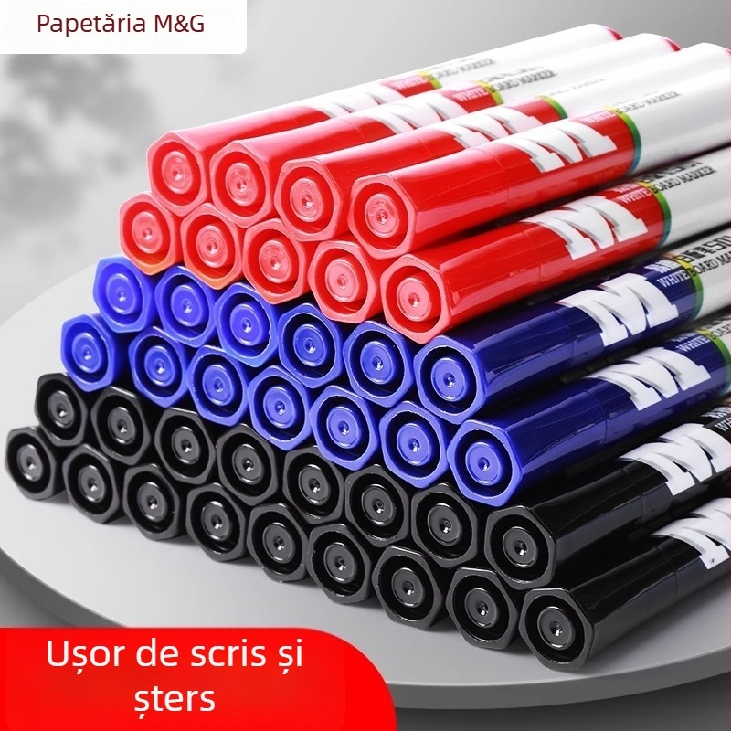 Marker pentru tablă albă - M&G Y2201 - vârf unic, cerneală pe bază de apă, cu capacitate mare, pentru birou și conferințe
