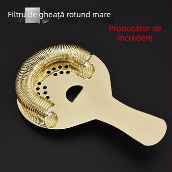 Filtru de gheață din oțel inoxidabil pentru cocktailuri (304) de la HJD | Stil nou chinezesc, Lansare 2019, Ambalaj single