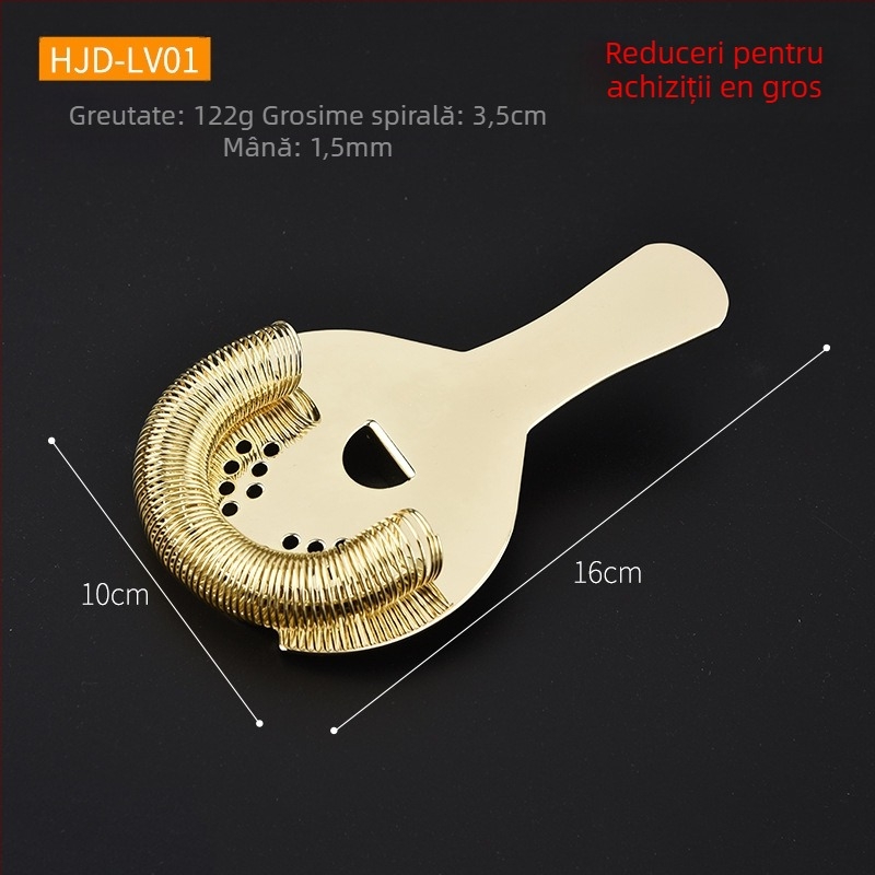 Filtru de gheață din oțel inoxidabil pentru cocktailuri (304) de la HJD | Stil nou chinezesc, Lansare 2019, Ambalaj single