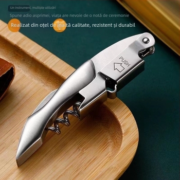 Xintonghui Deschizátor multifuncțional pentru vin roșu — oțel inoxidabil, Model 001
