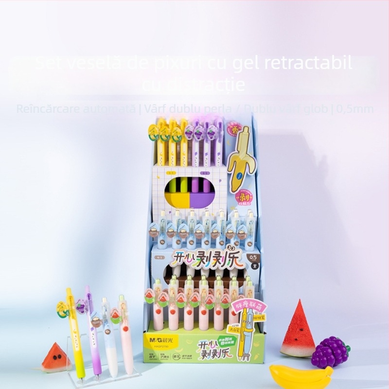 Pix Morning Light cu vârf ST – corp din plastic, ambalaj în cutie, mecanism click, cerneală neștersă