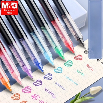 Morning Light stilou gel pentru notițe — corp din plastic, vârf din wolfram, neșters, pentru scriere zilnică