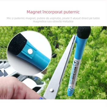 Marker magnetic pentru tablă albă pentru copii, vârf fin cu pensulă, pe bază de apă, netoxic, șterge, carcasă din plastic