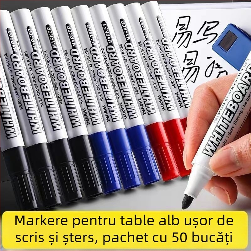 Marker pentru tablă albă, bazat pe apă, șters ușor, capacitate mare, pentru copii