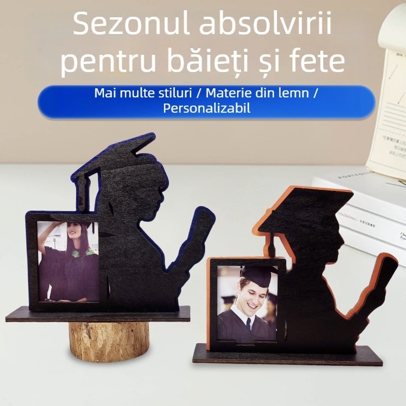Ramă foto din lemn pentru absolvire, marcă Xinrui, model Graduation season ornaments, logo imprimat, personalizare procesare