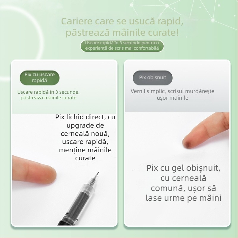 Pix rollerball pentru examene, cerneală lichidă, MX, seria Straight Liquid, corp din plastic, nu se poate șterge