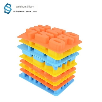 Formă din silicon pentru cuburi de gheață cu litere, imprimare logo, prelucrare personalizată, calitate premium