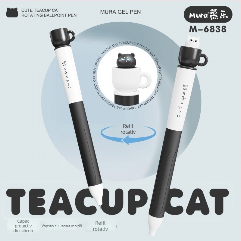 Peni neutră cu vârf ST, închidere rotativă, carcasă din plastic, neșters