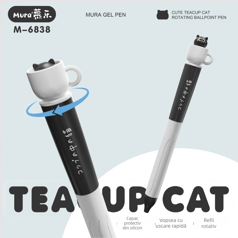 Peni neutră cu vârf ST, închidere rotativă, carcasă din plastic, neșters