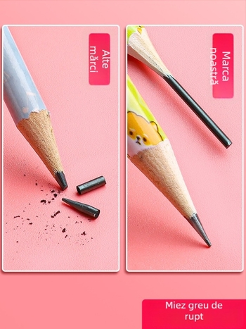 Creion Cartoon din lemn pentru copii — set 100, pentru scris, ecologic, personalizabil