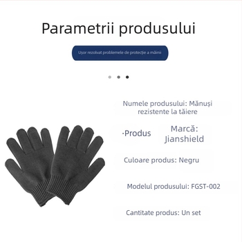 Hard Shield mănuși rezistente la tăiere cu nucleu din sârmă de oțel, îngroșate, design tactic în cinci nivele pentru securitate și salvare