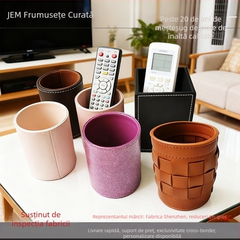 Organizator pensule machiaj din PU – cutie de depozitare de birou, model YD-252, fără capac, pentru cosmetice și papetărie