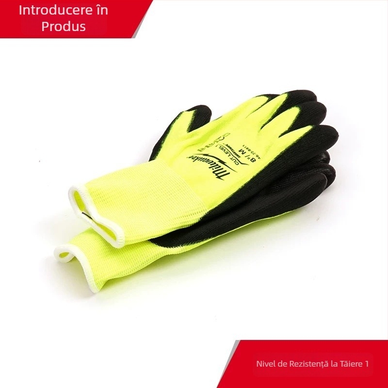 Mănuși anti-tăiere Milwaukee, cu acoperire nitrilă – respirabile, durabile, protecție la muncă