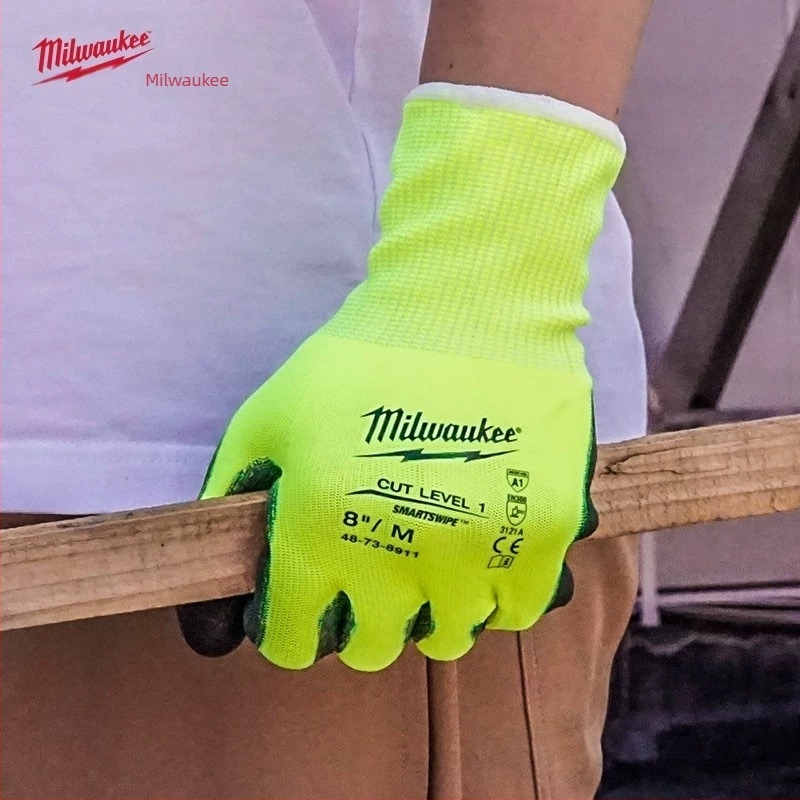 Mănuși anti-tăiere Milwaukee, cu acoperire nitrilă – respirabile, durabile, protecție la muncă