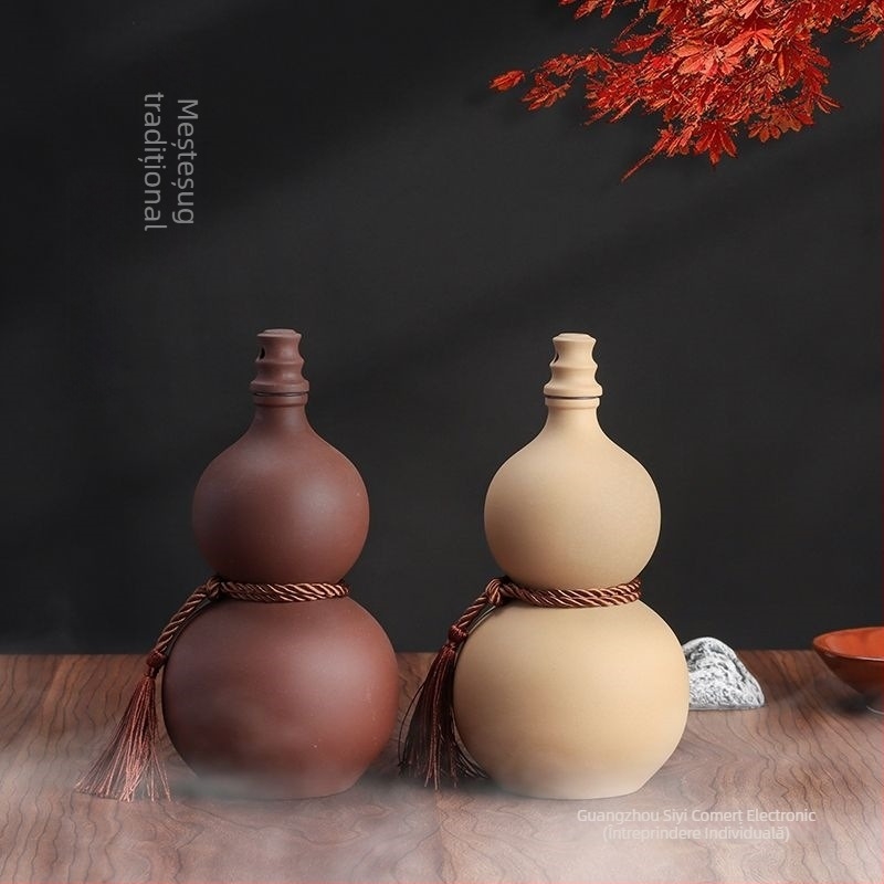 Sticlă de vin ceramică, în formă de dovleac, borcan sigilat în stil retro, pentru depozitarea vinului acasă