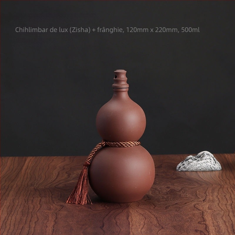 Sticlă de vin ceramică, în formă de dovleac, borcan sigilat în stil retro, pentru depozitarea vinului acasă