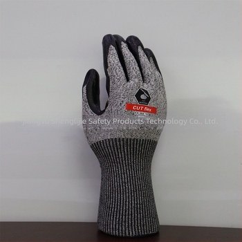 Mănuși de protecție la tăiere din nitril, model 3, pentru lucru pe șantier, lungime 23–24 cm