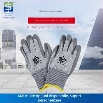 Shun Xin mănuși rezistente la tăiere, HPPE cu acoperire pe degete, anti-alunecare, pentru bucătărie și manipularea sticlei