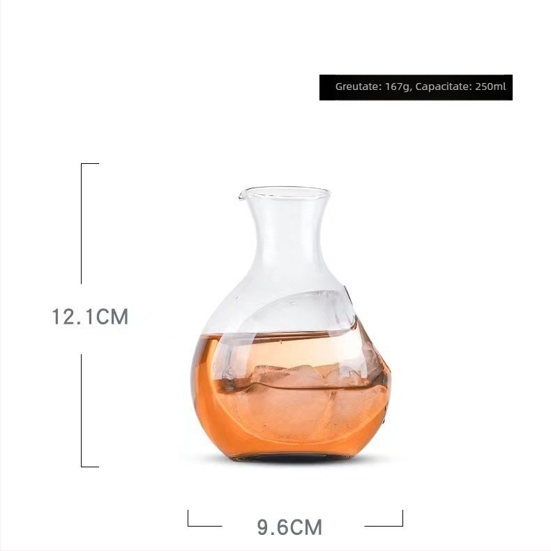 Yingtian Decantor din sticlă pentru vin cu gheață și set de cani de sake, echipament de bar pentru casă, calitate de primă clasă