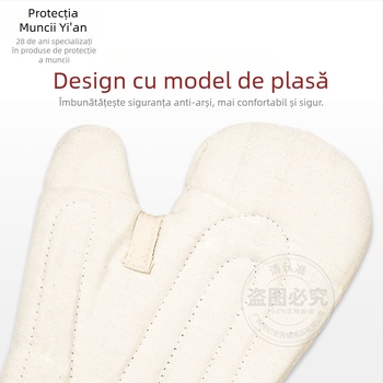 Ostrich Mănuși de protecție industrială, rezistente la căldură și la tăiere, căptușite cu bumbac, din țesătură twill quilt, pentru cuptoare, boilere și lucrări la temperaturi înalte