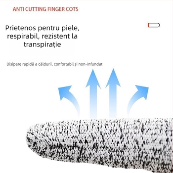 Protecții pentru degete anti-tăiere Nivel 5 pentru prelucrarea lemnului – HPPE cu căptușeală din nailon, reutilizabile, model A001