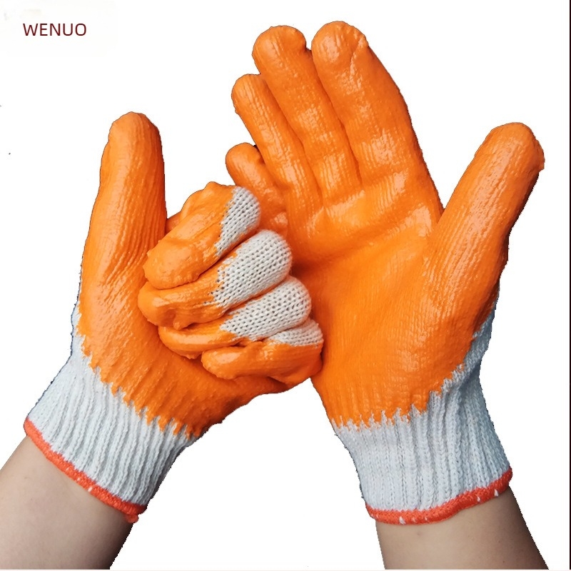 Overlord mănuși din latex + fibre, cu căptușeală tricotată, anti-tăiere, anti-alunecare și rezistente la uzură, pentru șantiere, ateliere, agricultură și treburile gospodărești