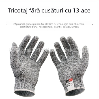 Mănuși rezistente la tăieturi, material PE, pentru protecție la muncă și siguranță, marcă Other