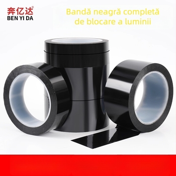 Bandă EMI din poliester (PET), cu aderență înaltă, opacă, rezistentă la apă și la temperaturi înalte, adeziv pe o singură parte, pentru blocarea luminii indicator router