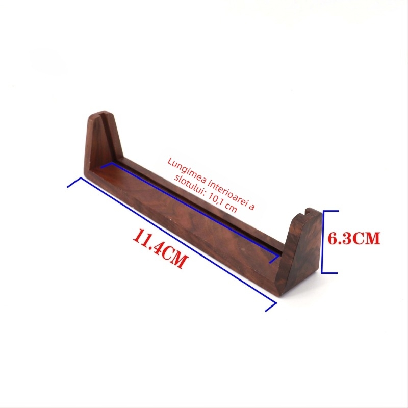 Suport de afișaj în formă de U din lemn pentru calendar și ramă foto – lemn de nuc și fag, stil minimalist