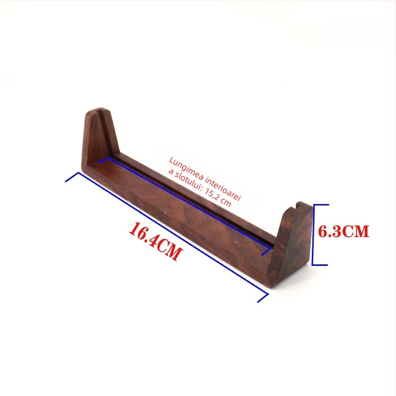 Suport de afișaj în formă de U din lemn pentru calendar și ramă foto – lemn de nuc și fag, stil minimalist